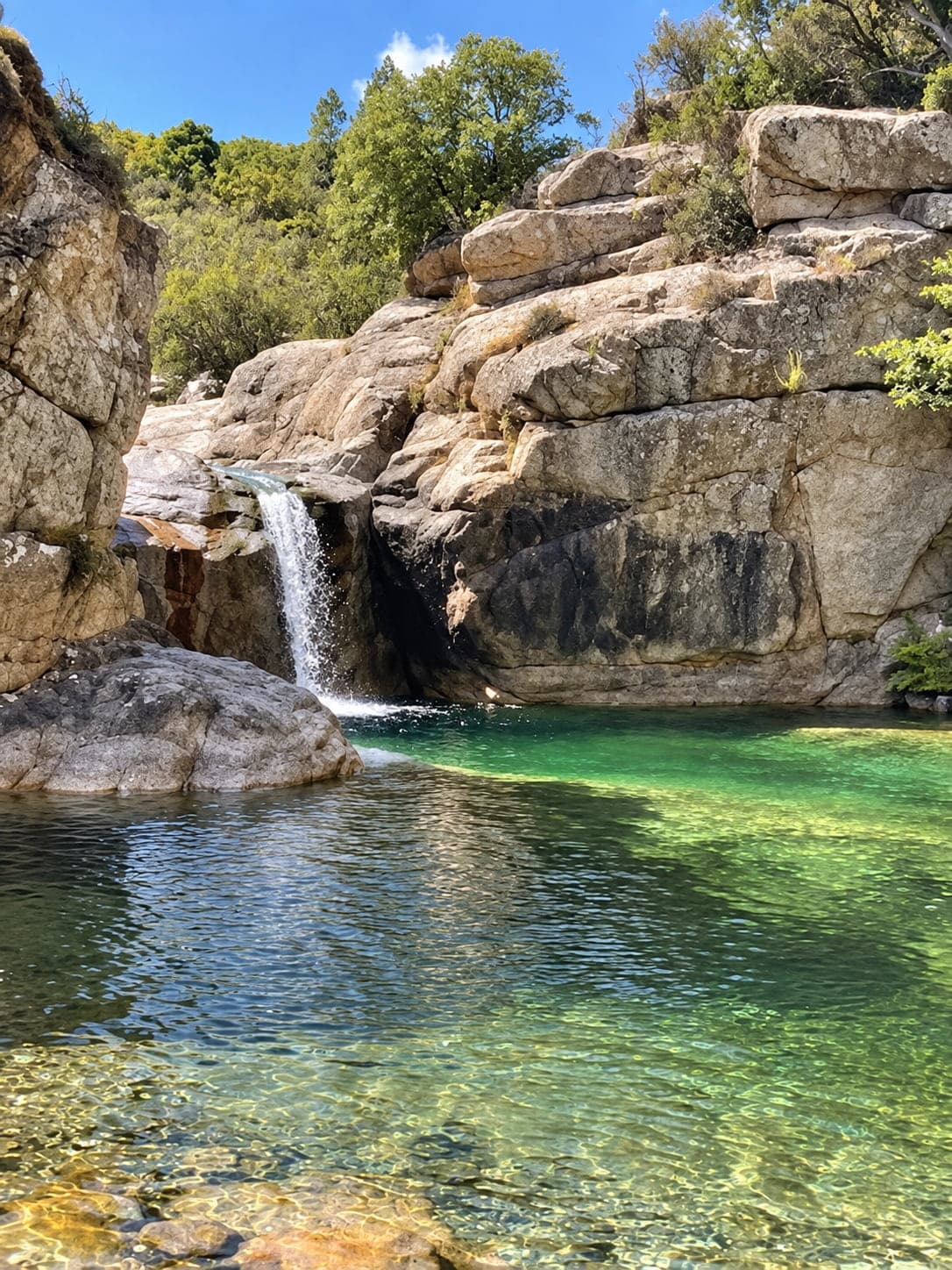 Une cascade de la rivière du Cavu
