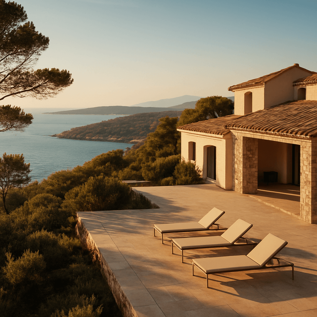 Le Domaine Diva perché au-dessus du golfe turquoise de Porto-Vecchio